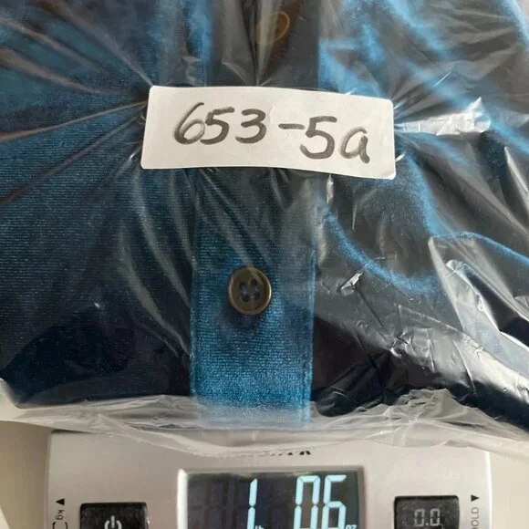 Y2K Inspired Umgee Teal Velvet Tiered Swing Babydoll Tunic Top Size L - Picture 8 of 8